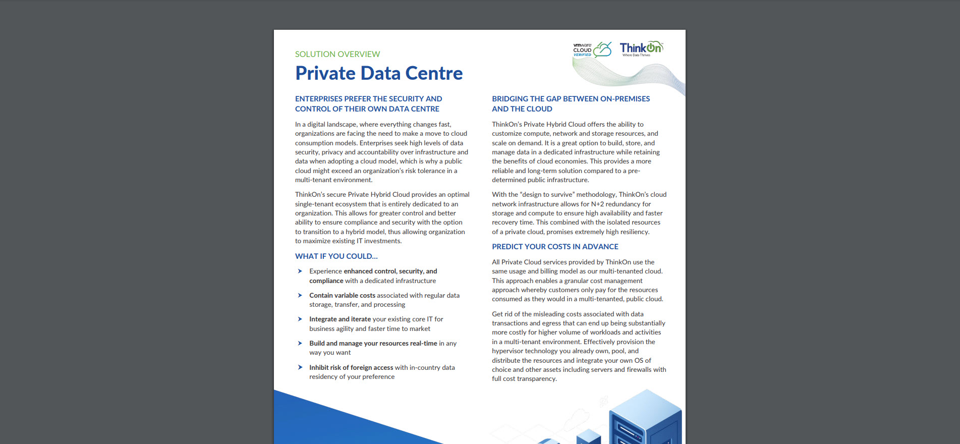 ThinkOn Private Data Centre