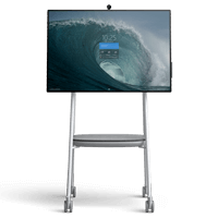 Surface Hub 2 two users collaborating
