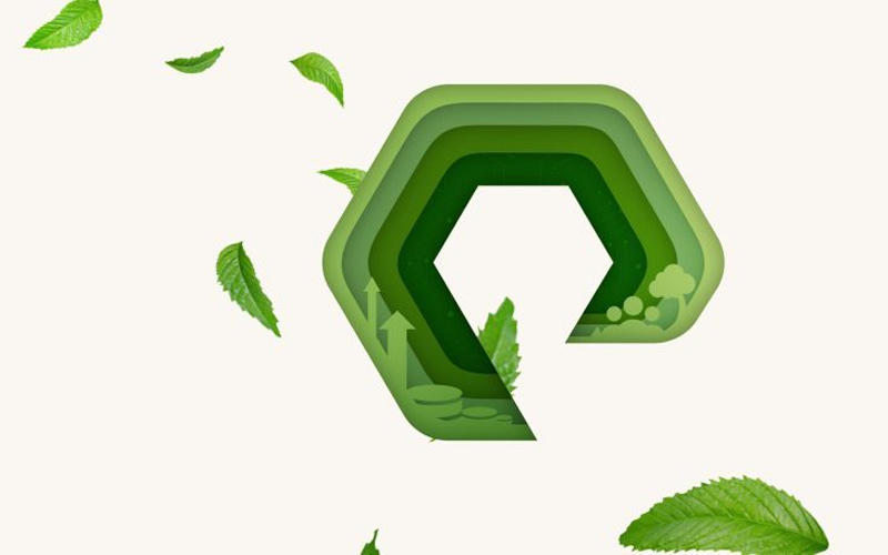 Pure logo with green leaves