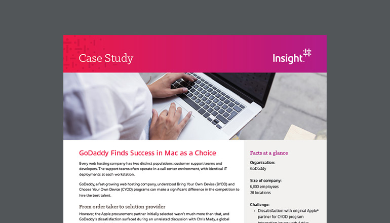 Thumbnail image of GoDaddy Case Study from Insight