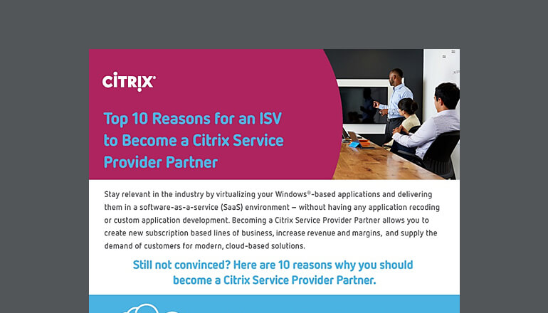 Article Top 10 Reasons to be a Citrix Service Provider Image