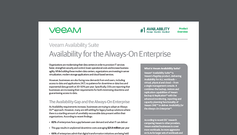 Article Veeam Availability Suite  Image