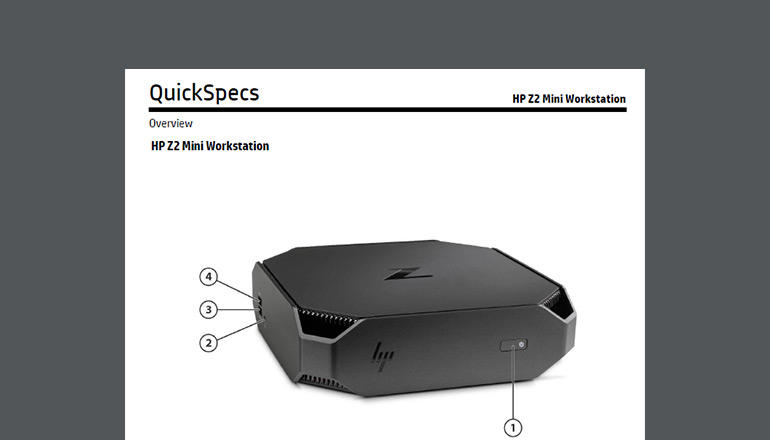 Article HP Z2 Mini G4 QuickSpecs Image
