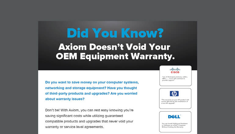 Article Axiom Doesn’t Void Your OEM Warranty Image