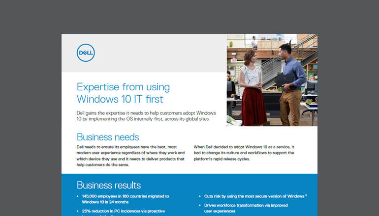 Article Dell Gains Expertise Using Windows 10 IT First Image
