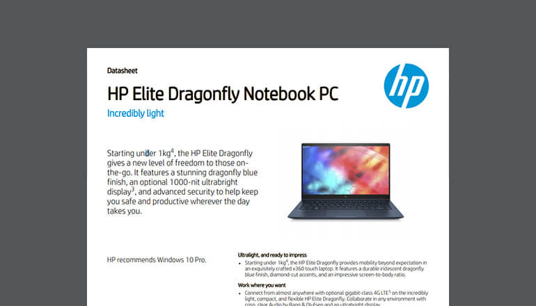 Article HP Elite Dragonfly Notebook PC Image