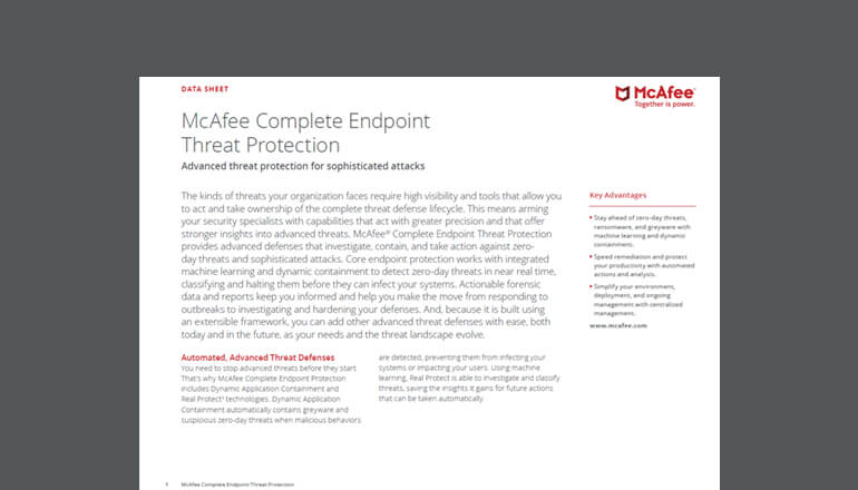 Article McAfee Complete Endpoint Threat Protection Image