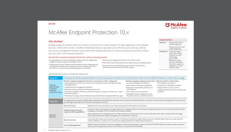 Article McAfee Endpoint Protection 10.x Image
