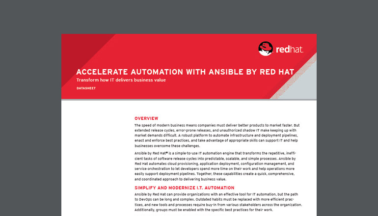 Article Accelerate Automation with Ansible by Red Hat Image