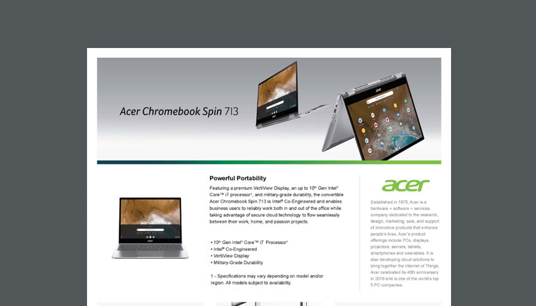 Article Acer Chromebook Spin 713 | Convertible Laptop Notebook Image
