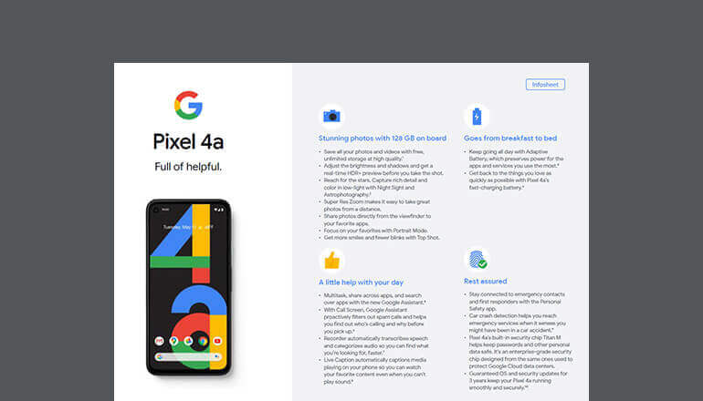 Article Google Pixel 4a  Image
