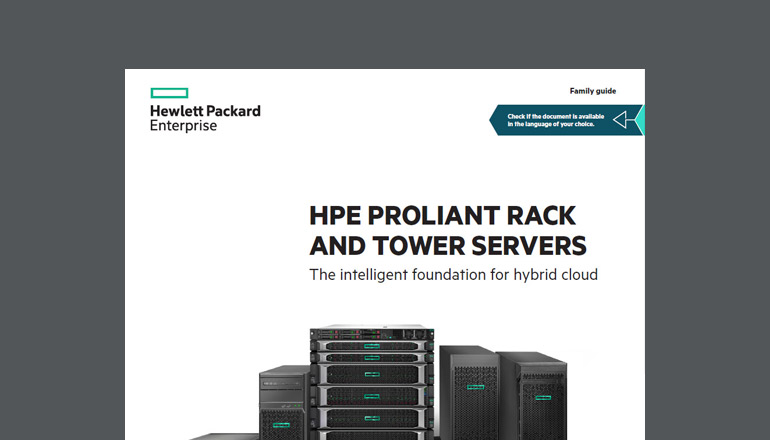 Article HPE ProLiant Rack and Tower Servers Family Guide  Image
