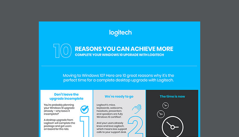 Article Logitech for Windows 10 Upgrade Infographic Image