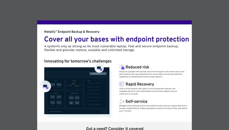 Article Metallic Endpoint Backup & Recovery Image