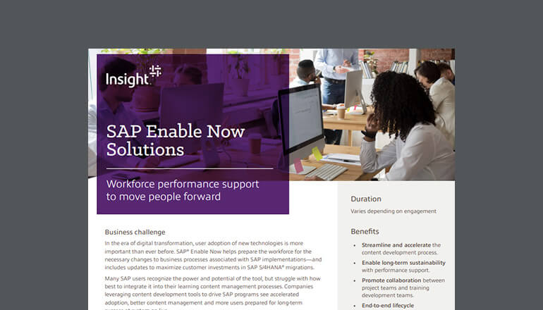 Article SAP Enable Now Solutions Datasheet Image