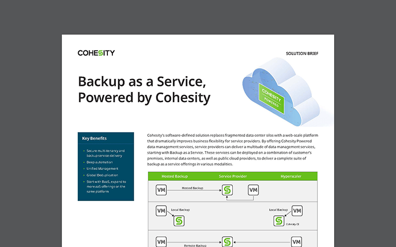 Article Backup as a Service, Powered by Cohesity Image