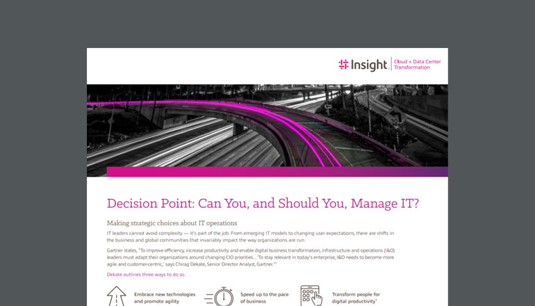 Decision Point: Can You, and Should You, Manage IT?