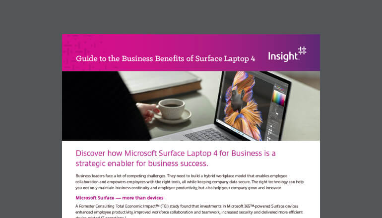 Article Guide to the Business Benefits of Surface Laptop 4  Image