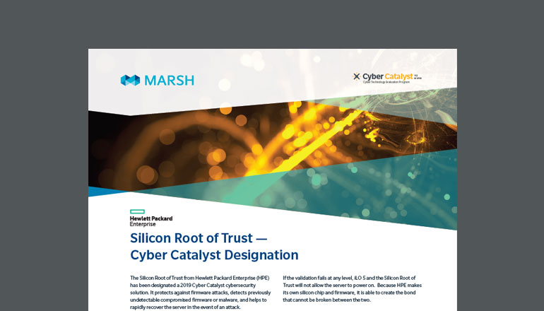 Article HPE Silicon Root of Trust: Cyber Catalyst Designation  Image