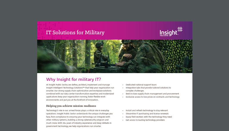 Article Insight Public Sector IT Solutions for Military  Image