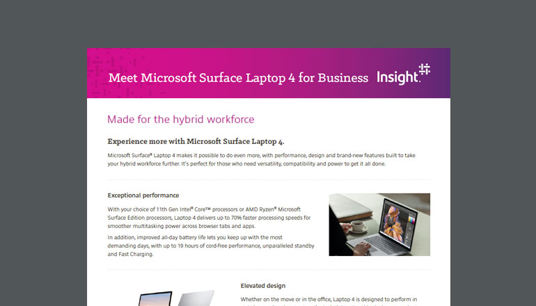 Article Meet Microsoft Surface Laptop 4 for Business Image