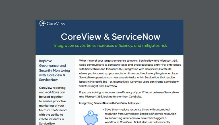 Article CoreView & ServiceNow  Image