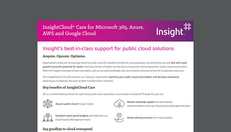 Article InsightCloud Care for Microsoft 365, Azure, AWS and Google Cloud  Image