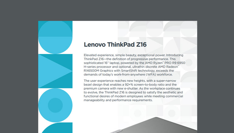 Article Lenovo ThinkPad Z16 Datasheet  Image