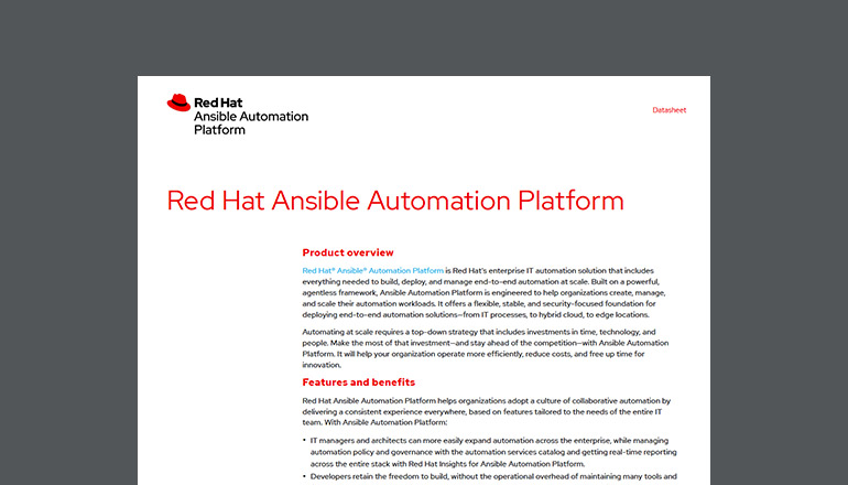 Article Red Hat Ansible Automation Platform Image