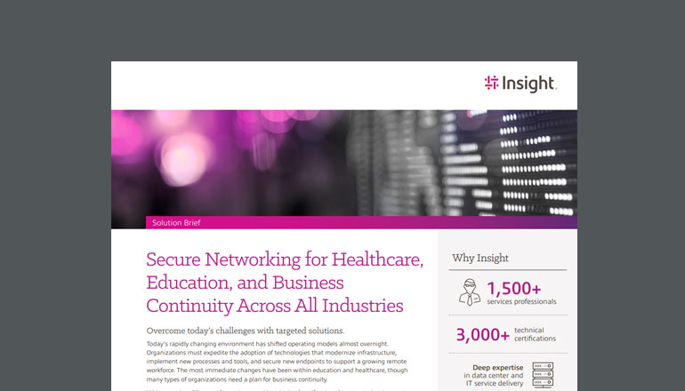 Article Secure Networking for Healthcare, Education and Business Continuity Across All Industries  Image