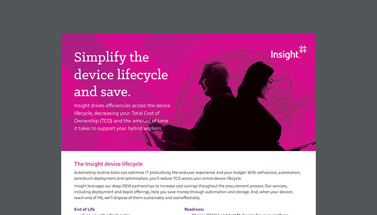 Article Reduce TCO With Insight Device Lifecycle Services Image