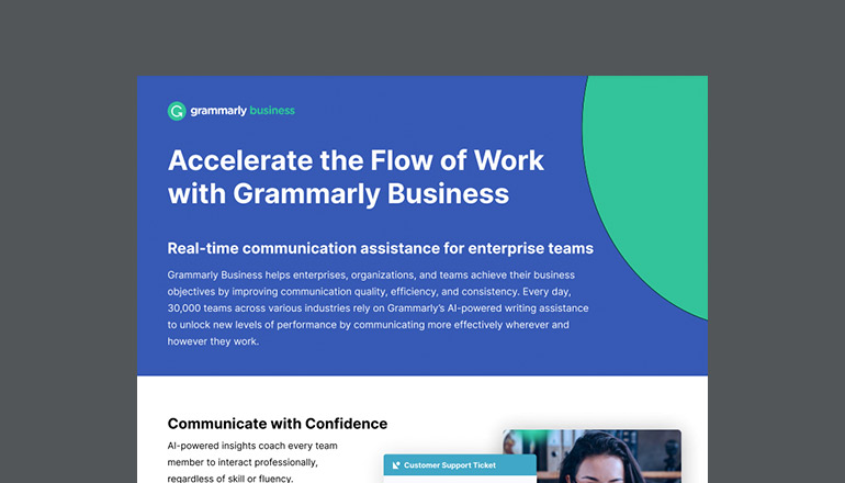 Article Accelerate the Flow of Work With Grammarly Business  Image