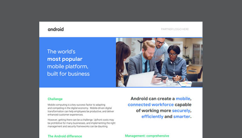 Article Android Enterprise: The World's Most Popular Mobile Platform, Built for Business Image