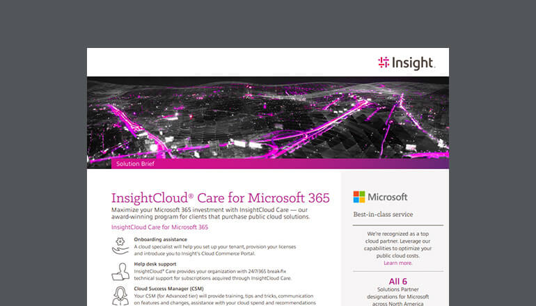 Article InsightCloud Care for Microsoft 365 Image