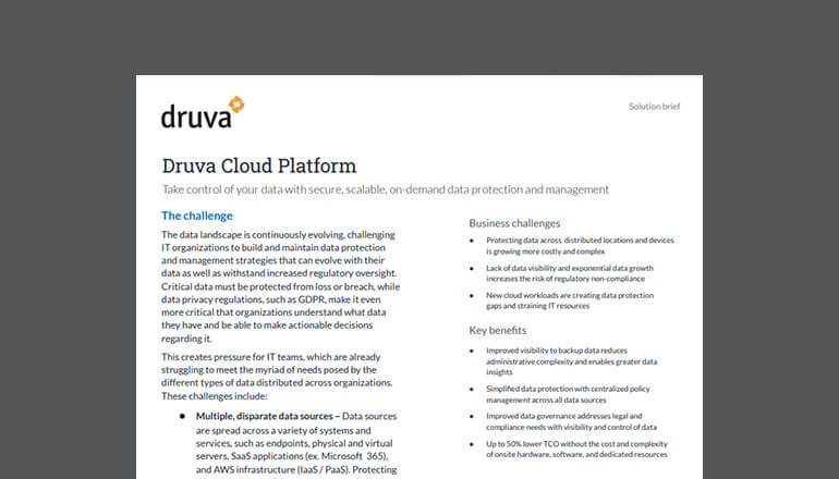 Article SaaS-based Data Protection from Druva  Image