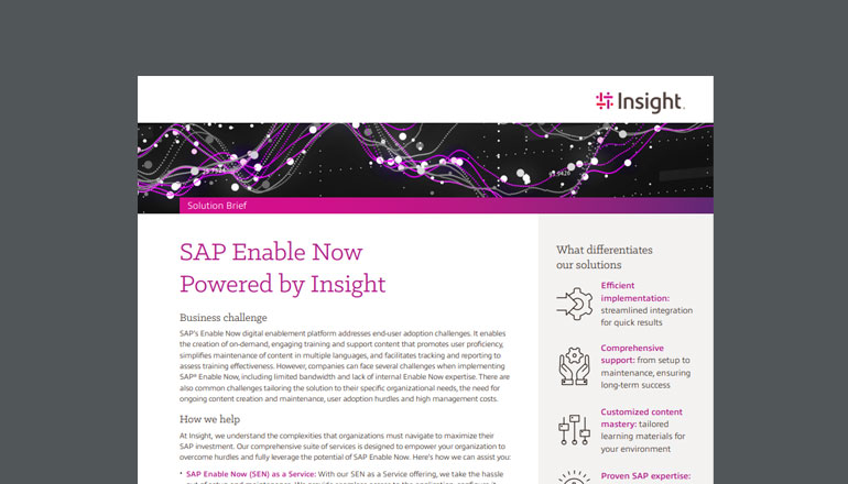 Article SAP Enable Now Powered by Insight  Image
