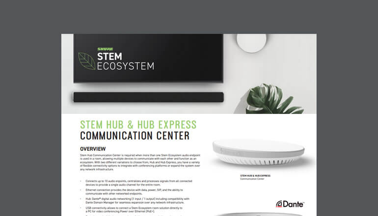 Article Stem Hub & Hub Express Communication Center Image