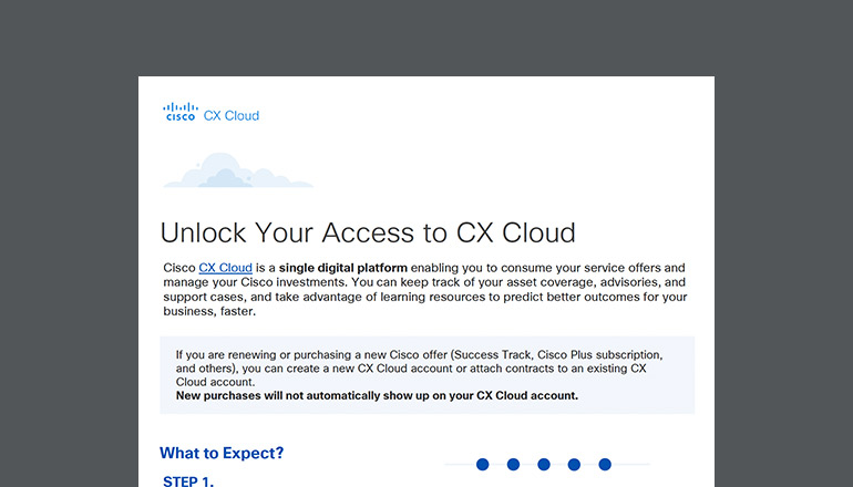 Article Unlock Your Access to CX Cloud  Image