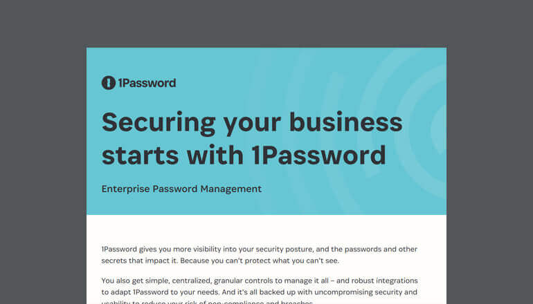 Article Securing Your Business Starts With 1Password Image