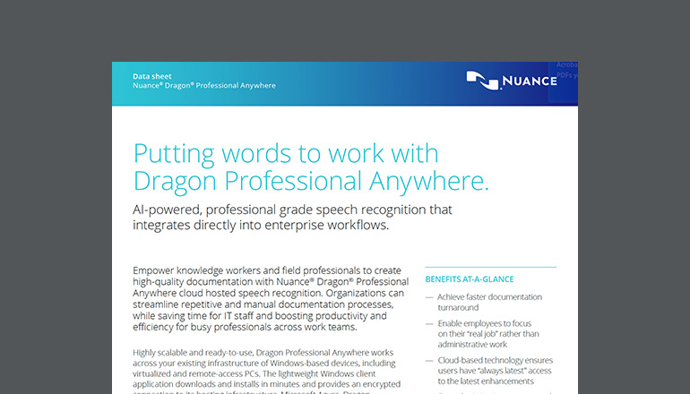 Article Putting Words to Work With Dragon Professional Anywhere  Image