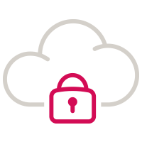 Cloud security icon