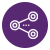 Endpoint circle icon graphic