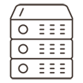Data center server icon