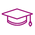 Icon for graduation cap. Shop K-12 and higher education IT contracts