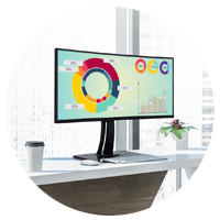 ViewSonic monitor in office space