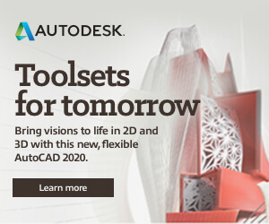 Ad: Autodesk toolsets for tomorrow. Bring visions to life in 2D and 3D with this new, flexible AutoCAD 2020. Learn more