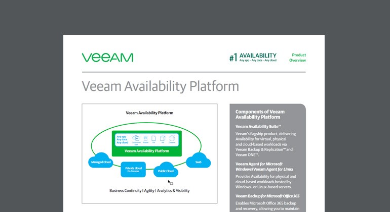 Thumbnail of Veeam Availability Platform datasheet available to download below