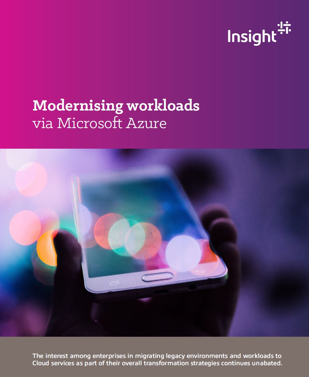 Cover to Modernising Workloads via Microsoft Azure