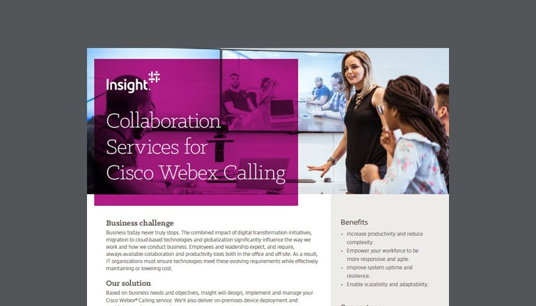 datasheet: Collaboration Services for Cisco Webex Calling