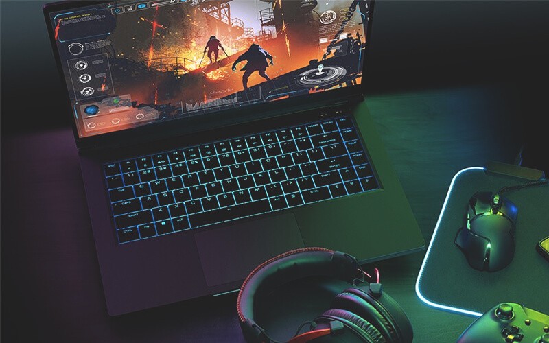 Gaming peripherals and laptop